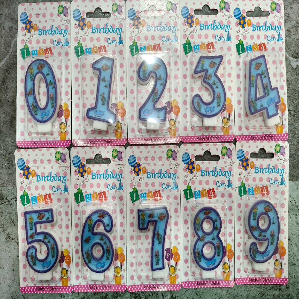 Number Birthday Candles Undersea World Printed Number Birthday Candle