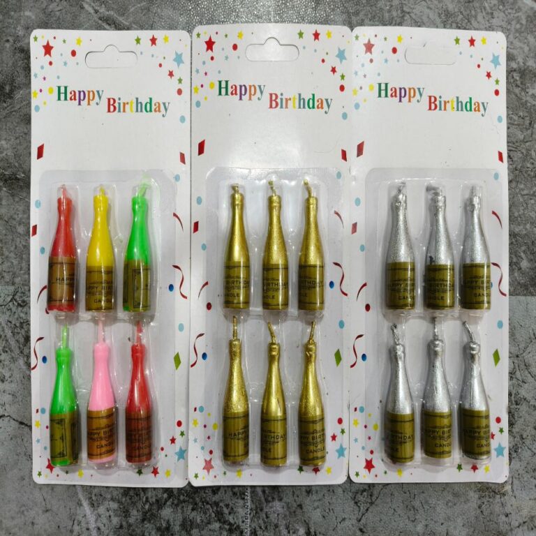 Decorative Shaped Candles 6-Piece Champagne Bottle Decorative Candle Set