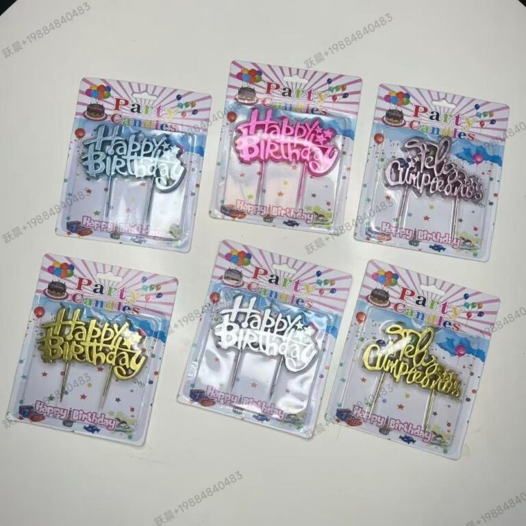Decorative Shaped Candles Happy Birthday / Feliz Cumpleaños Letter Candle